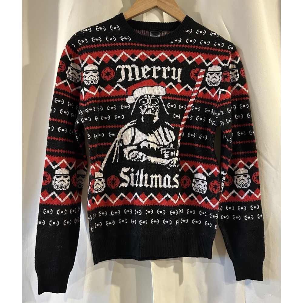 Star Wars Ugly Christmas Sweater Mens Small Merry Sithmus Darth Vader Holiday